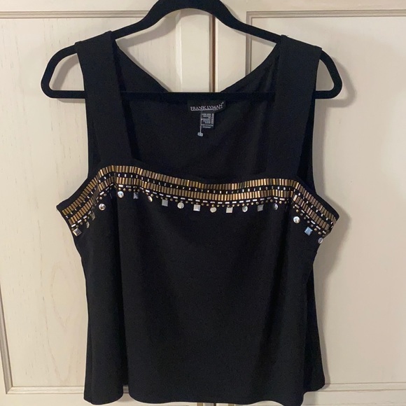 Frank Lyman Design Tops - A black sleeveless top in size 18